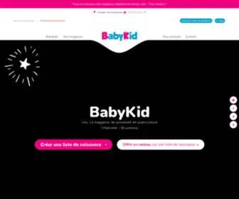 Babykid.be(Magasins pour bébés en Belgique) Screenshot