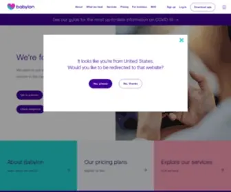Babylonpartners.com(Babylon Health) Screenshot