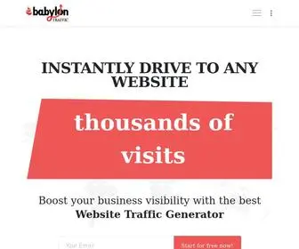 Babylontraffic.com(N°1 Website Traffic Generator) Screenshot