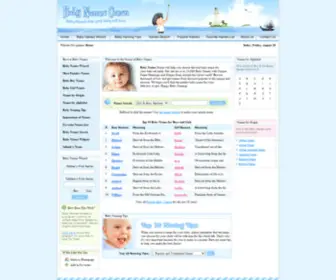 Babynamesocean.com(Baby Names Ocean) Screenshot