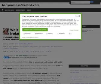 Babynamesofireland.com(Irish Baby Names) Screenshot