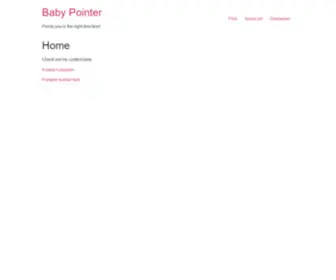 Babypointer.com(Baby Pointer) Screenshot