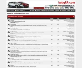 Babyrr.com(The Range Rover Evoque Forum) Screenshot