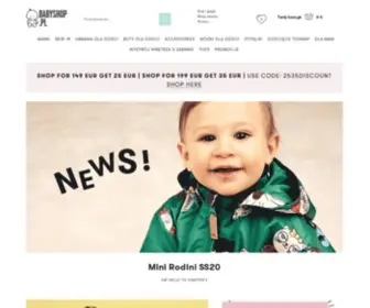 Babyshop.pl(Szwedzki sklep internetowy towarów dla dzieci od najlepszych firm europejskich) Screenshot