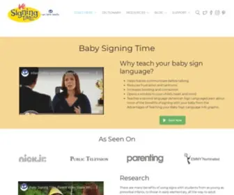 Babysigningtime.com(Teach Babies Sign Language) Screenshot