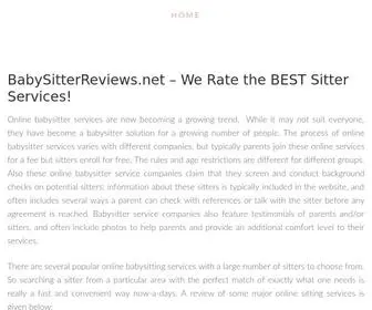 Babysitterreviews.net(Babysitter Service Reviews) Screenshot