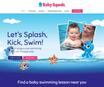 Babysquids.co.uk(Baby Swimming Lessons for Kids agedyears) Screenshot