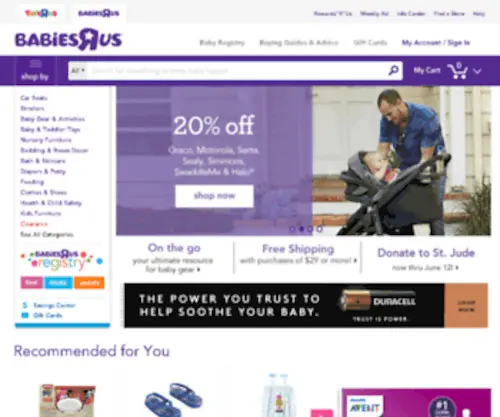 Babysrus.com(Baby Registry) Screenshot