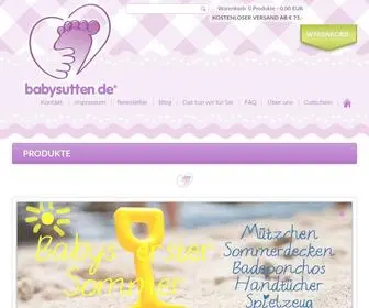 Babysutten.de(Schnuller mit Namen von Avent) Screenshot