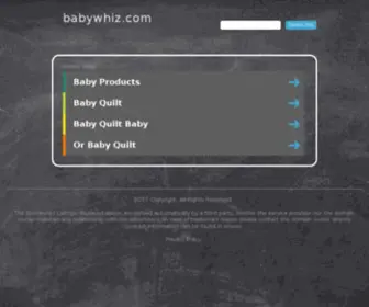 Babywhiz.com(Babies Baby Furniture Crib Baby Bedding Stroller Jogging Stoller BabyWhiz Online) Screenshot