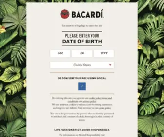 Bacardi.com(BACARDÍ Rum) Screenshot