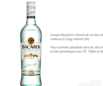 Bacardi.fr(Bacardi rum Internet) Screenshot