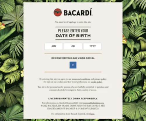 Bacardicruisecompetition.com(Landing page) Screenshot