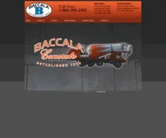 Baccalaconcrete.com(Baccala Concrete Corporation) Screenshot