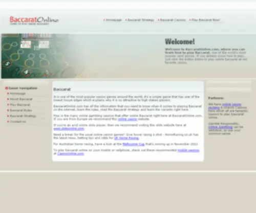 Baccaratonline.com(Online Baccarat) Screenshot