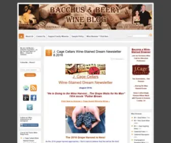 Bacchusandbeery.com(Wine Blog) Screenshot