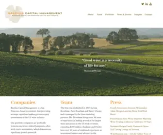 Bacchuswinefund.com(Bacchus Capital Management) Screenshot