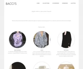 Baccisvancouver.com(Designer women's clothing) Screenshot