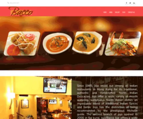 Bacco.hk(Bacco An Authentic Indian Cuisine In The Heart Of Hong Kong) Screenshot