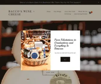 Baccoswineandcheese.com(Bacco's Wine) Screenshot