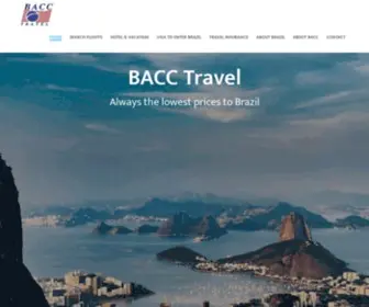 Bacctravel.com(Discount Tickets to Brazil for Vacation & Business) Screenshot