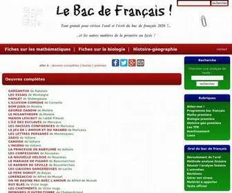BaCDefrancais.net(BAC DE FRANCAIS 2023 : Fiches de révisions et méthodes) Screenshot
