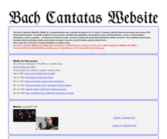 Bach-Cantatas.com(Bach Cantatas Website) Screenshot