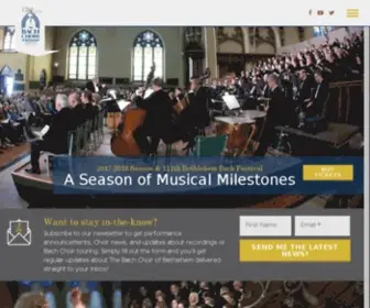 Bach.org(The Bach Choir of Bethlehem) Screenshot