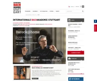 Bachakademie.de(Internationale Bachakademie) Screenshot