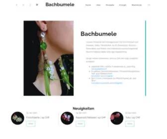 Bachbumele.ch(Handgemachte Ohrringe) Screenshot
