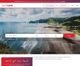 Bachcare.co.nz(Holiday homes and holiday accommodation rentals in new zealand. bachcare) Screenshot
