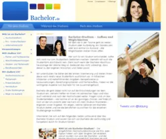 Bachelor.de(Bachelor-Studium  Informationen zu Bachelor, Master und zur Hochschulreform) Screenshot