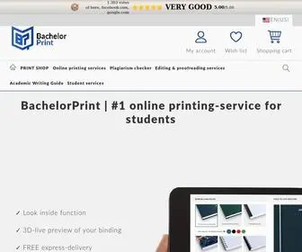 Bachelorprint.com(Online thesis printing & binding with 3D live) Screenshot