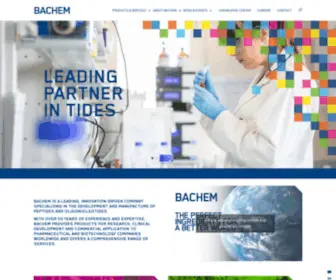 Bachem.com(Bachem is a listed technology) Screenshot