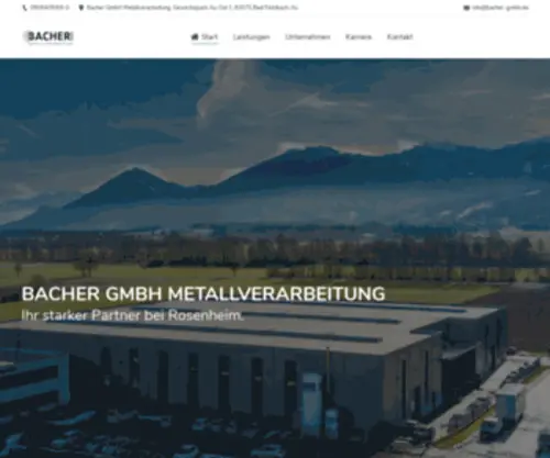 Bacher-GMBH.de(Bacher GmbH Metallverarbeitung) Screenshot