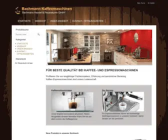 Bachmann-Kaffee.ch(Bachmann Kaffeemaschinen) Screenshot