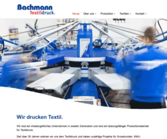 Bachmann-Textildruck.ch(Bachmann Textildruck) Screenshot