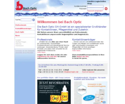 Bachoptic.de(Bach Optic) Screenshot