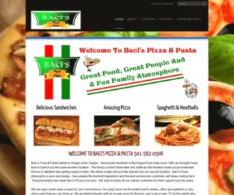 Bacispizza.com(Baci's Pizza & Pasta) Screenshot