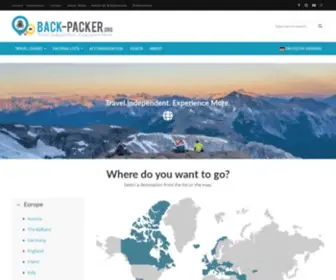 Back-Packer.org(Everything you need to plan your next travel adventure independently) Screenshot