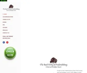 Back40-Fredericksburg.com(The Back Forty of Fredericksburg in Fredericksburg) Screenshot