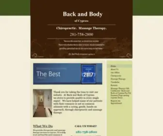 Backandbodycypress.com(Backandbodycypress) Screenshot