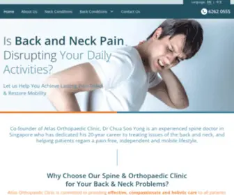 Backandneckpain.sg(Orthopaedic Clinic Singapore) Screenshot