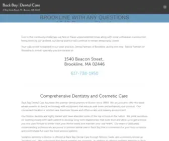 Backbaydentalcare.com(Back Bay Dental Group) Screenshot