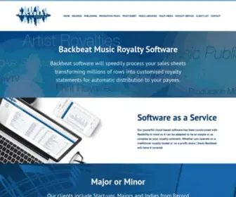 Backbeatsolutions.co.uk(Music Royalty Software) Screenshot