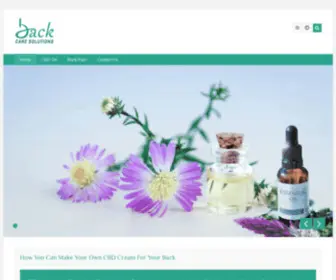 Backcaresolutions.net(Back Pain Solutions using CBD Cream and Oil) Screenshot