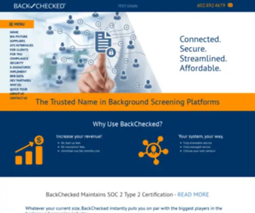 Backchecked.com(Background Screening Platforms) Screenshot