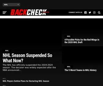 Backchecksports.com(Backcheck Sports) Screenshot