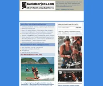 Backdoorjobs.com(Short-Term Job Adventures, Summer Jobs, Seasonal Work, Internships & Work Abroad) Screenshot