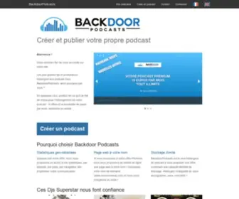 Backdoorpodcasts.com(BackdoorPodcasts, nous hébergeons votre podcast) Screenshot